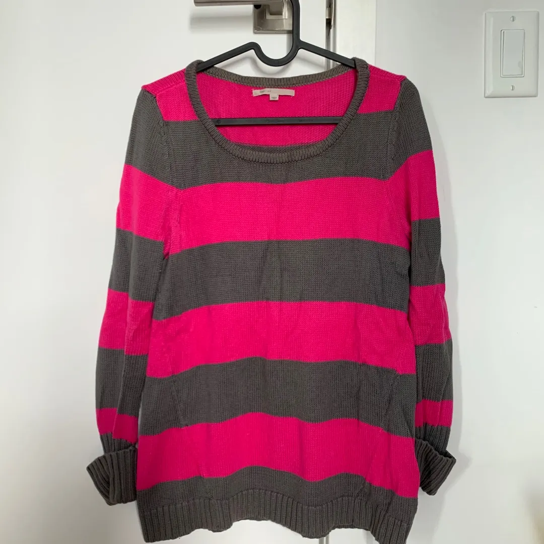 Pink/grey Striped sweater photo 1