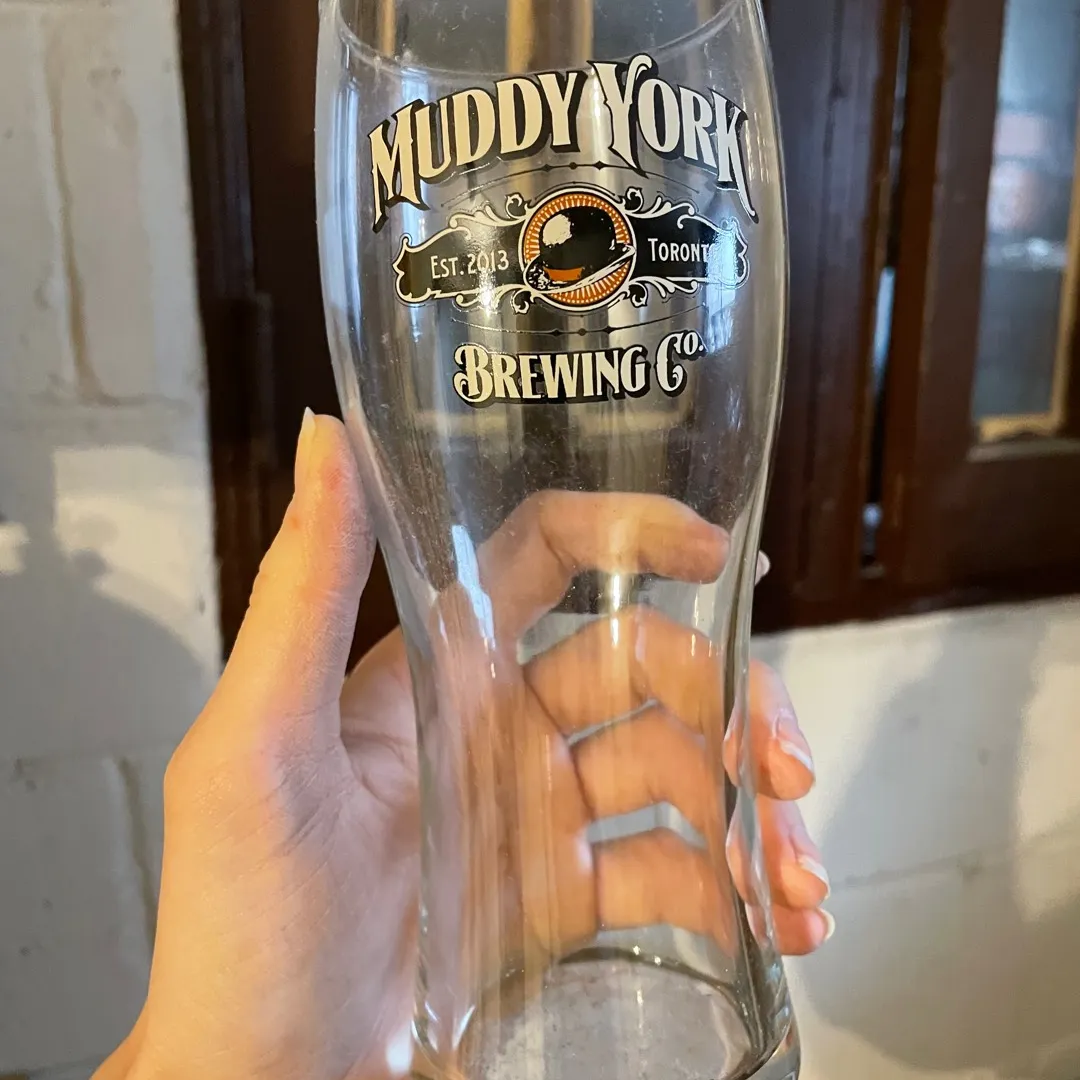 ten 21oz muddy york brewing co. glasses photo 1