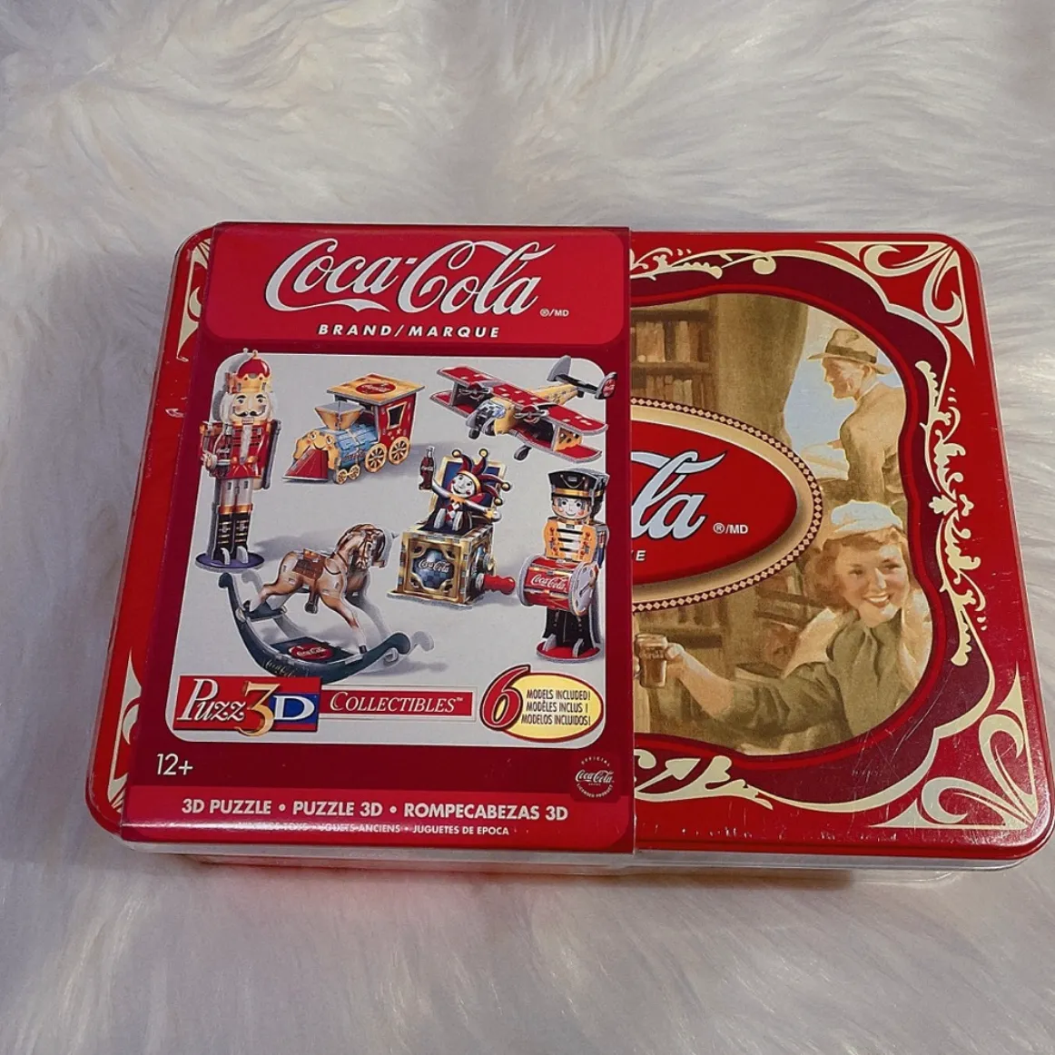 Brand New SEALED Coca Cola 3D Puzzle Toy Model Maker Tin photo 1
