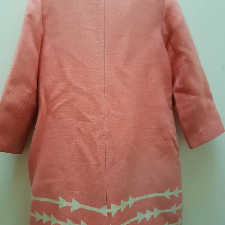 Pink Wool Coat Size S Lauren Moffatt photo 4