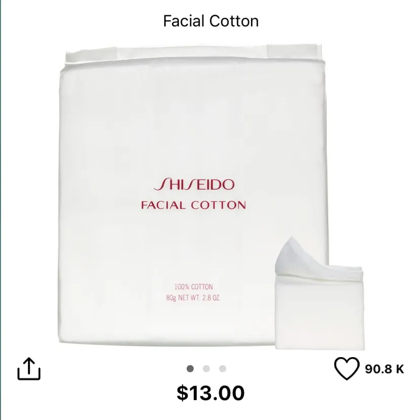 Brand New Shiseido Facial Cotton photo 3