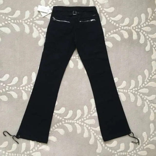 BNWT Guess Jeans Boot cut Motorcycle Pants Size 24 photo 4
