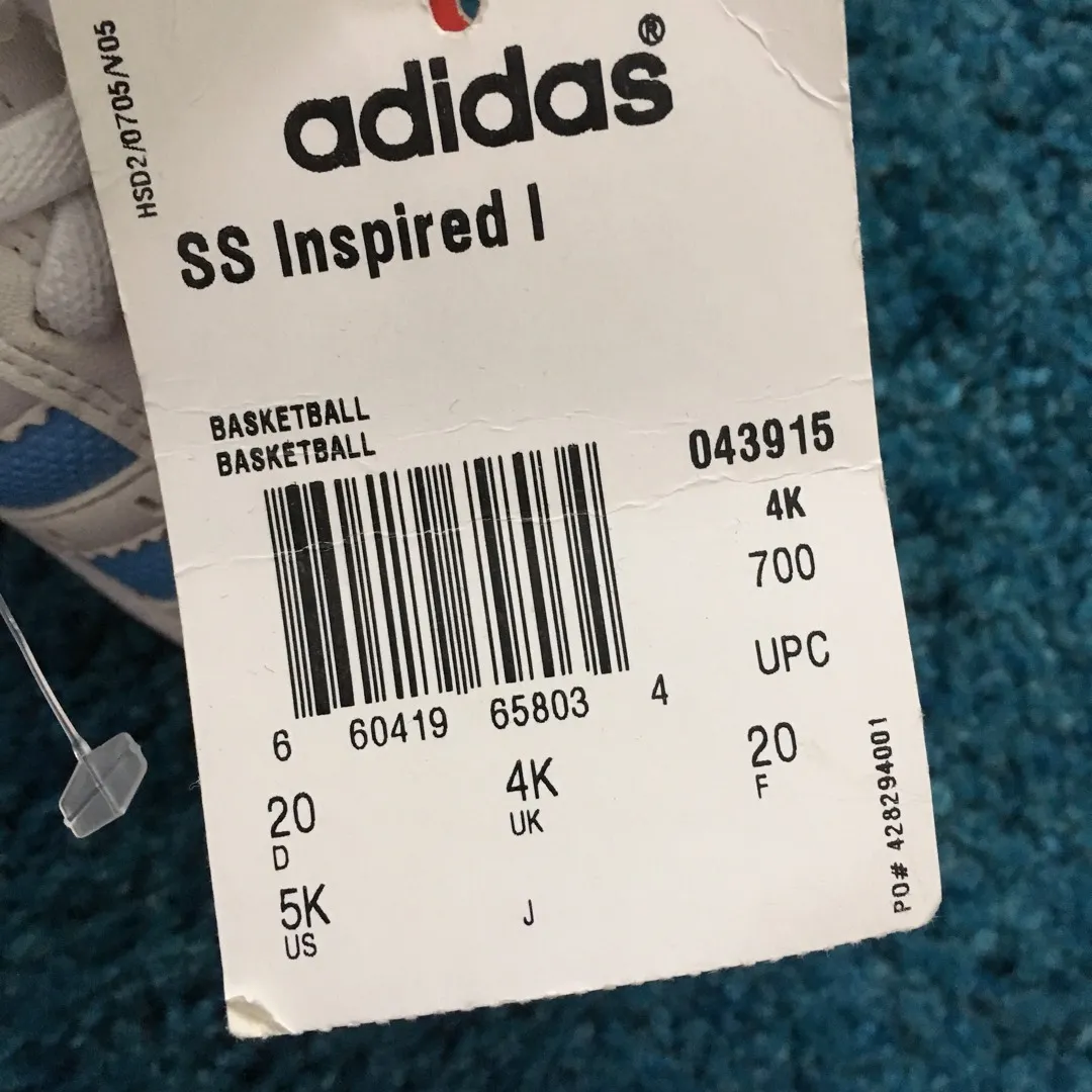 Brand New Infant Baby Adidas Basketball Shoes (US 5K) photo 4