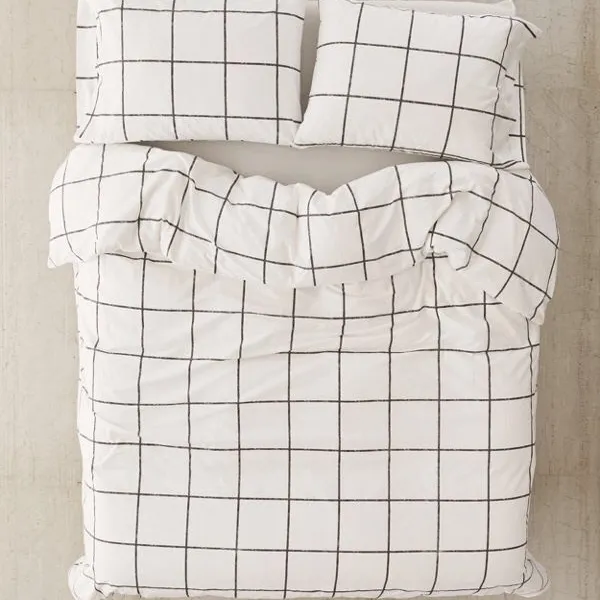EUC Urban Outfitters Wonky Grid Duvet & Pillowcases photo 4