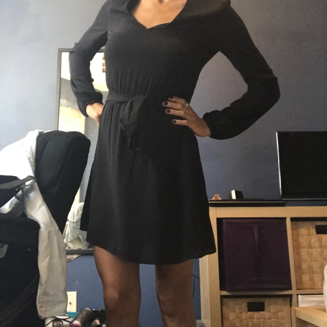 Black Chiffon H&M Dress - Size Small photo 3