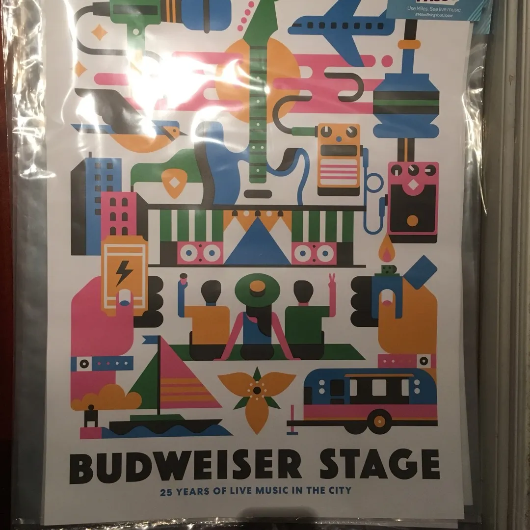 BNIP Budweiser Stage Poster Molson Amphitheater 25 Year Anniv... photo 1