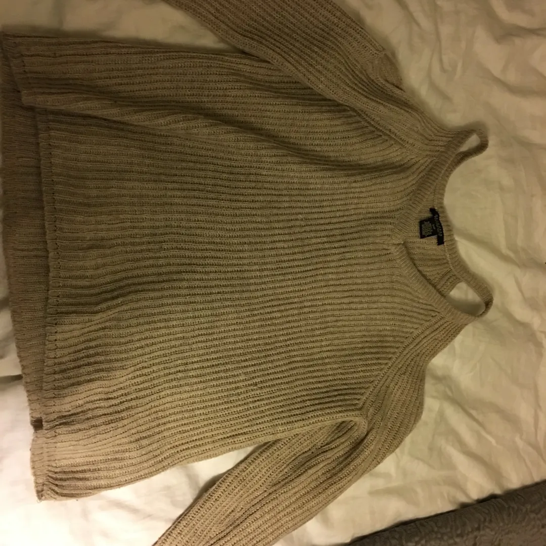 Cold Shoulder Knit Sweater photo 1