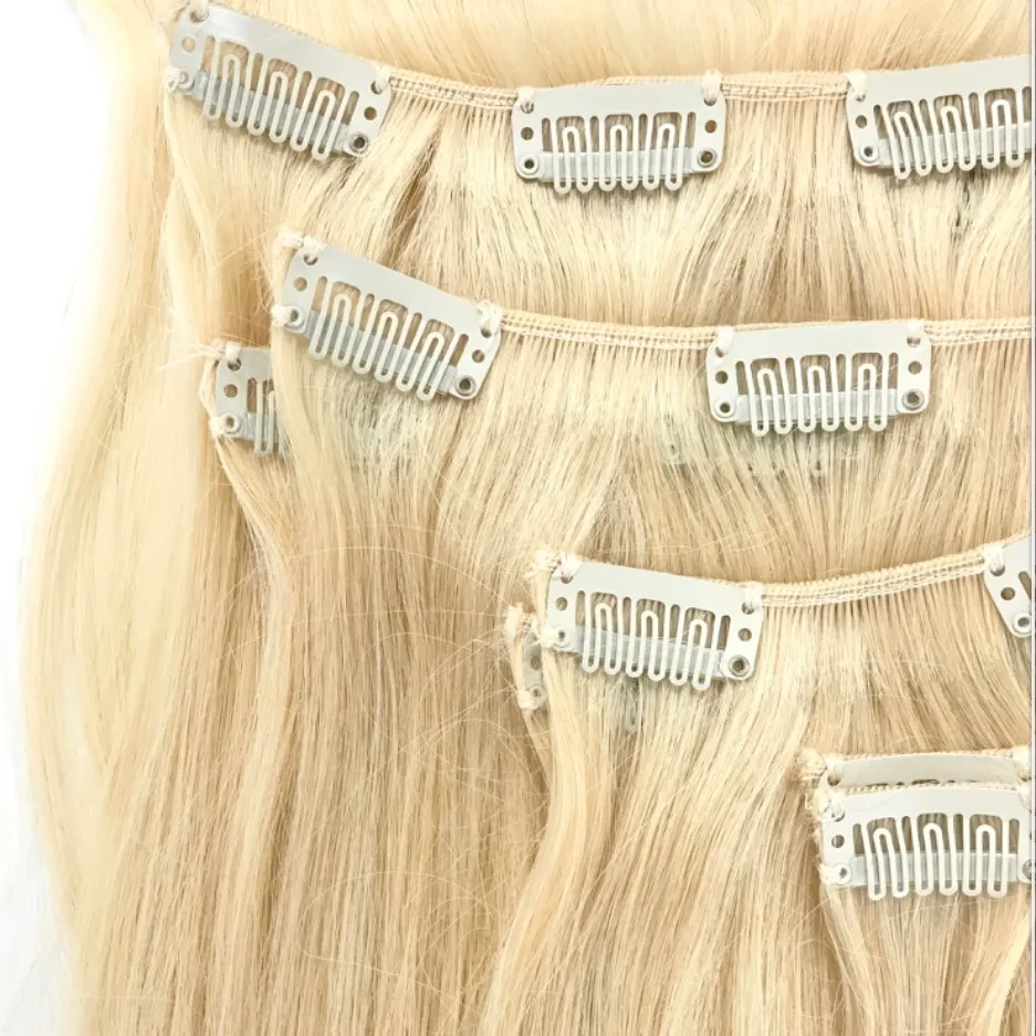 ISO Blonde Or Light Brown Clip In Hair Extensions photo 1