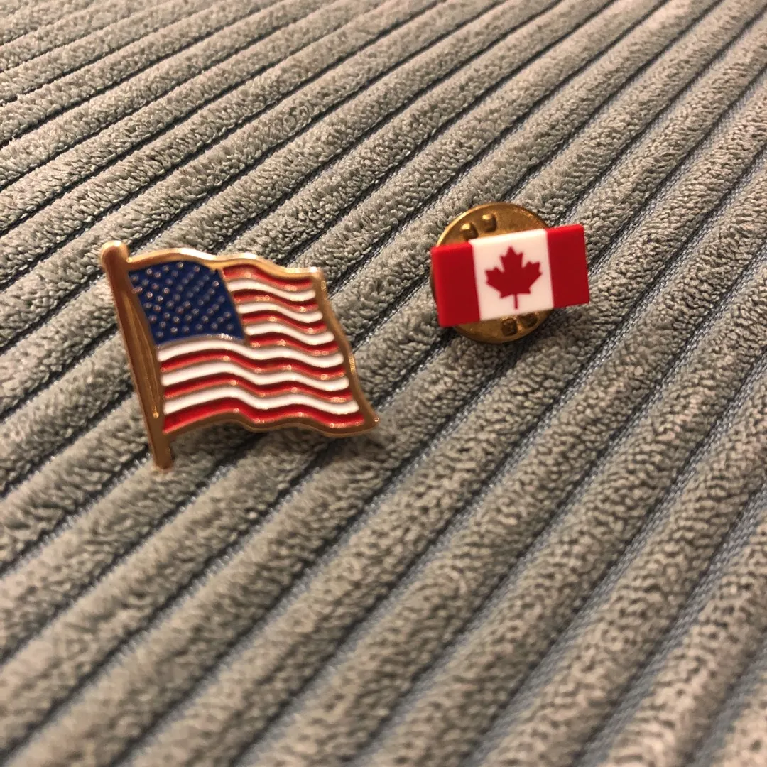 Canadian and American Flag Pins photo 1