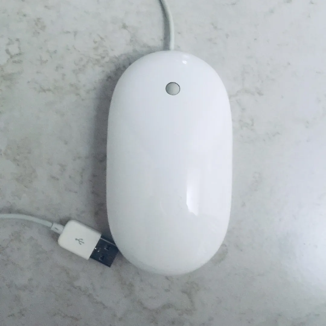 Apple Mac Mighty Mouse USB Wired Computer Laptop photo 1