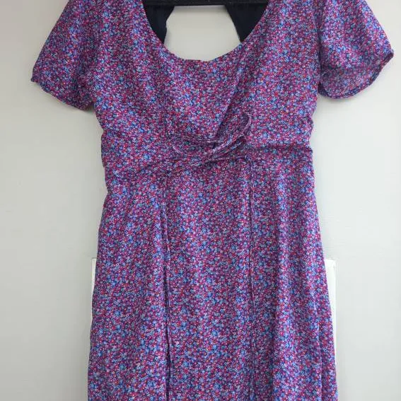Floral Abercrombie And Fitch Puff Sleeve Corset Mini Dress Si... photo 1