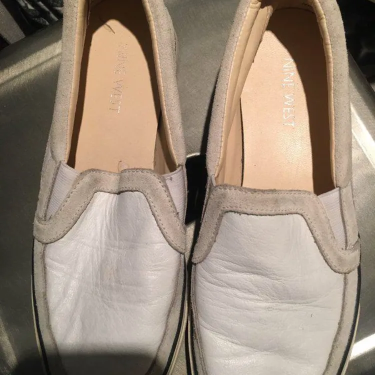 Nine West Real leather White Shoes Size 6.5 photo 1