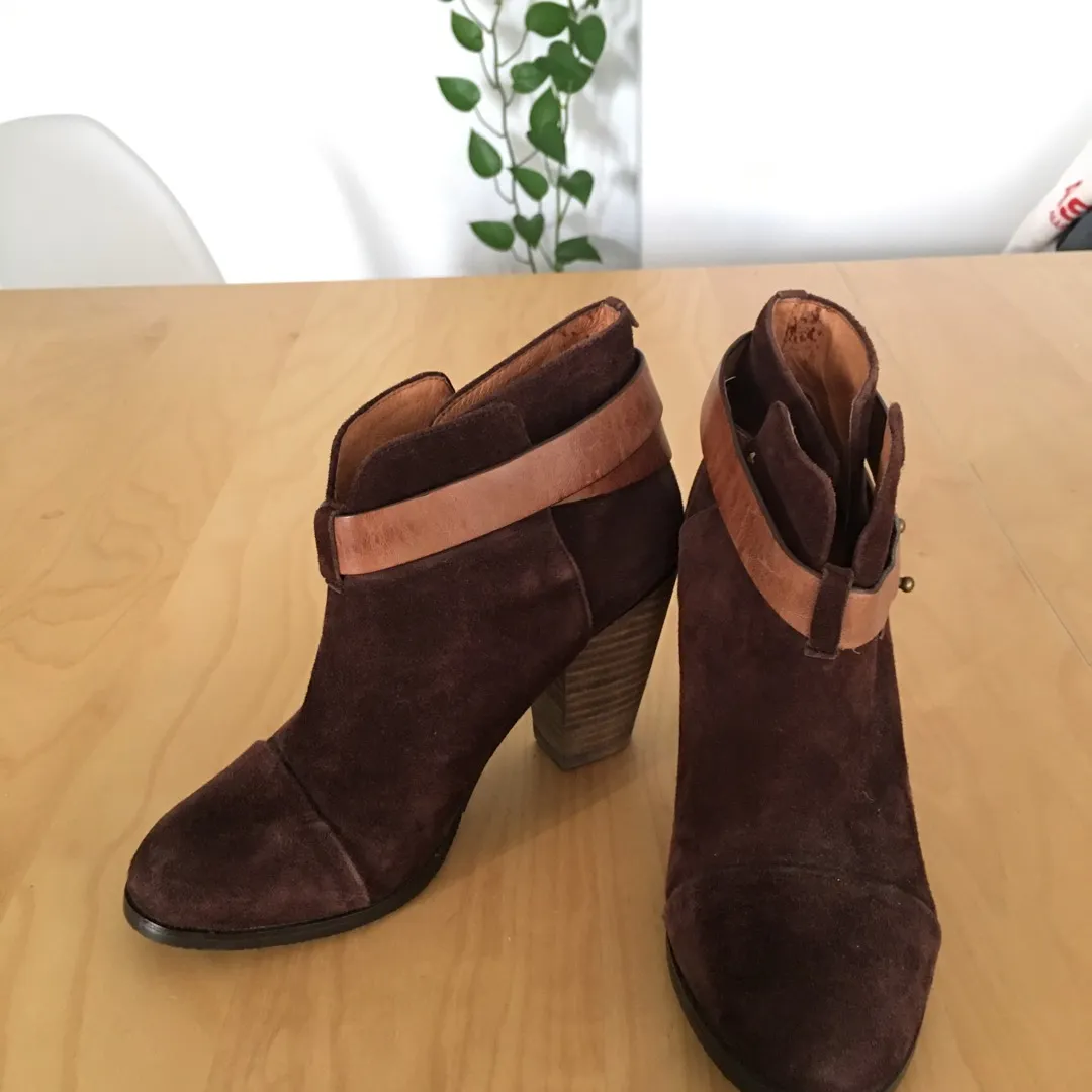 Leather Booties Size 6.5 photo 1