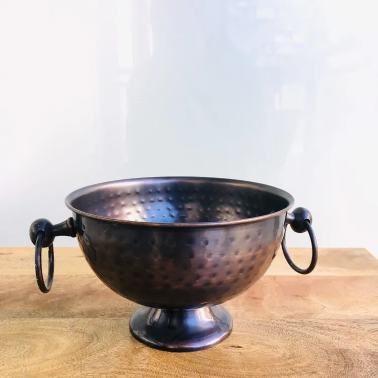 Bronze Metal Bowl, 7” Diameter photo 1