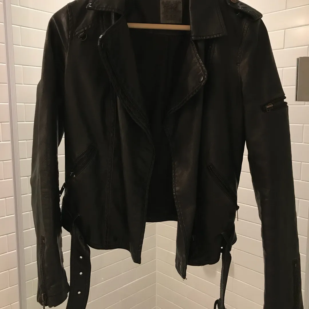 Zara Faux Leather Jacket photo 1