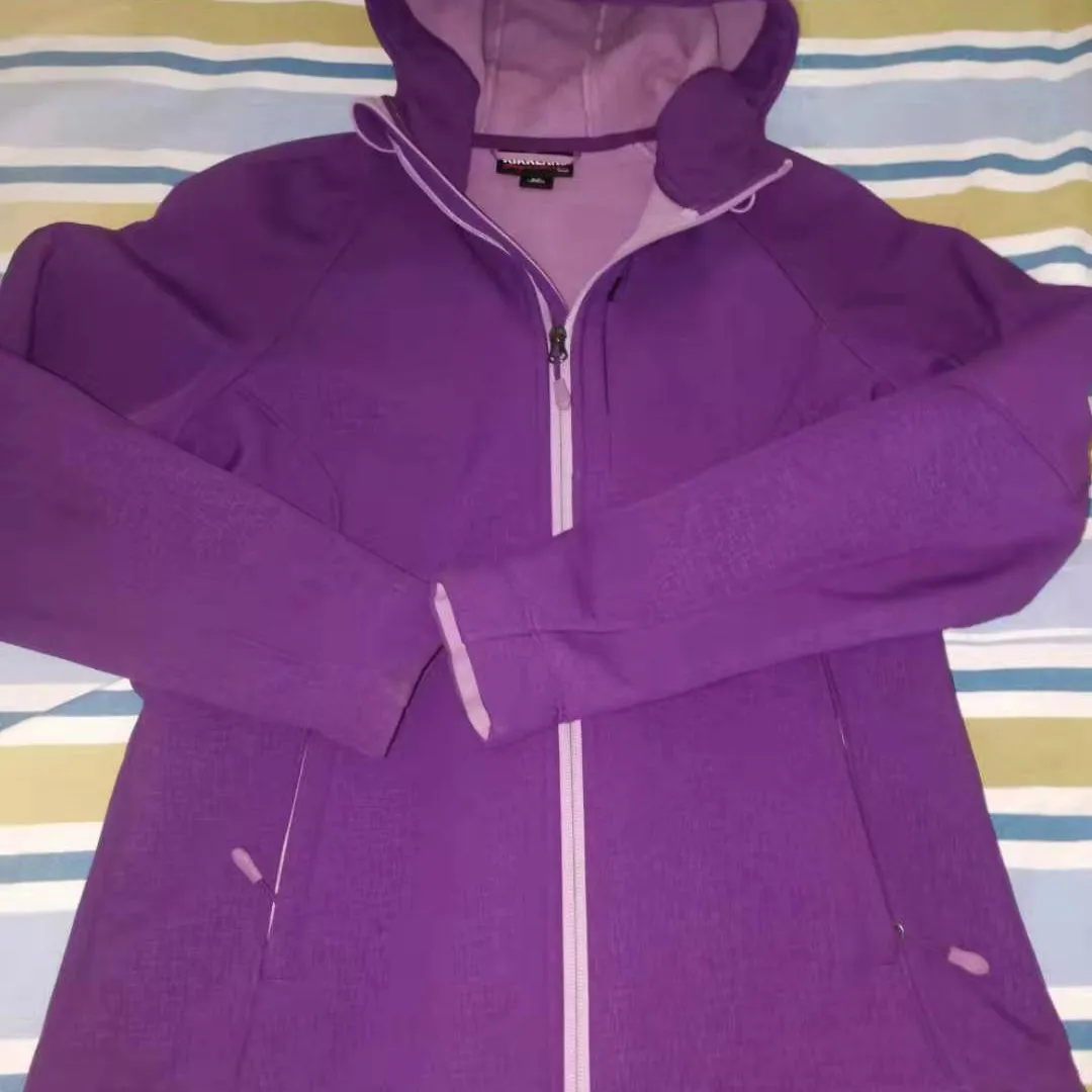 Purple rain jacket - like new photo 1