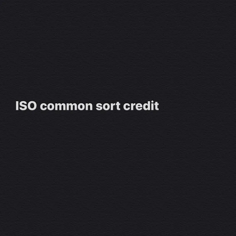 ISO ‘Common Sort’ Credit photo 1