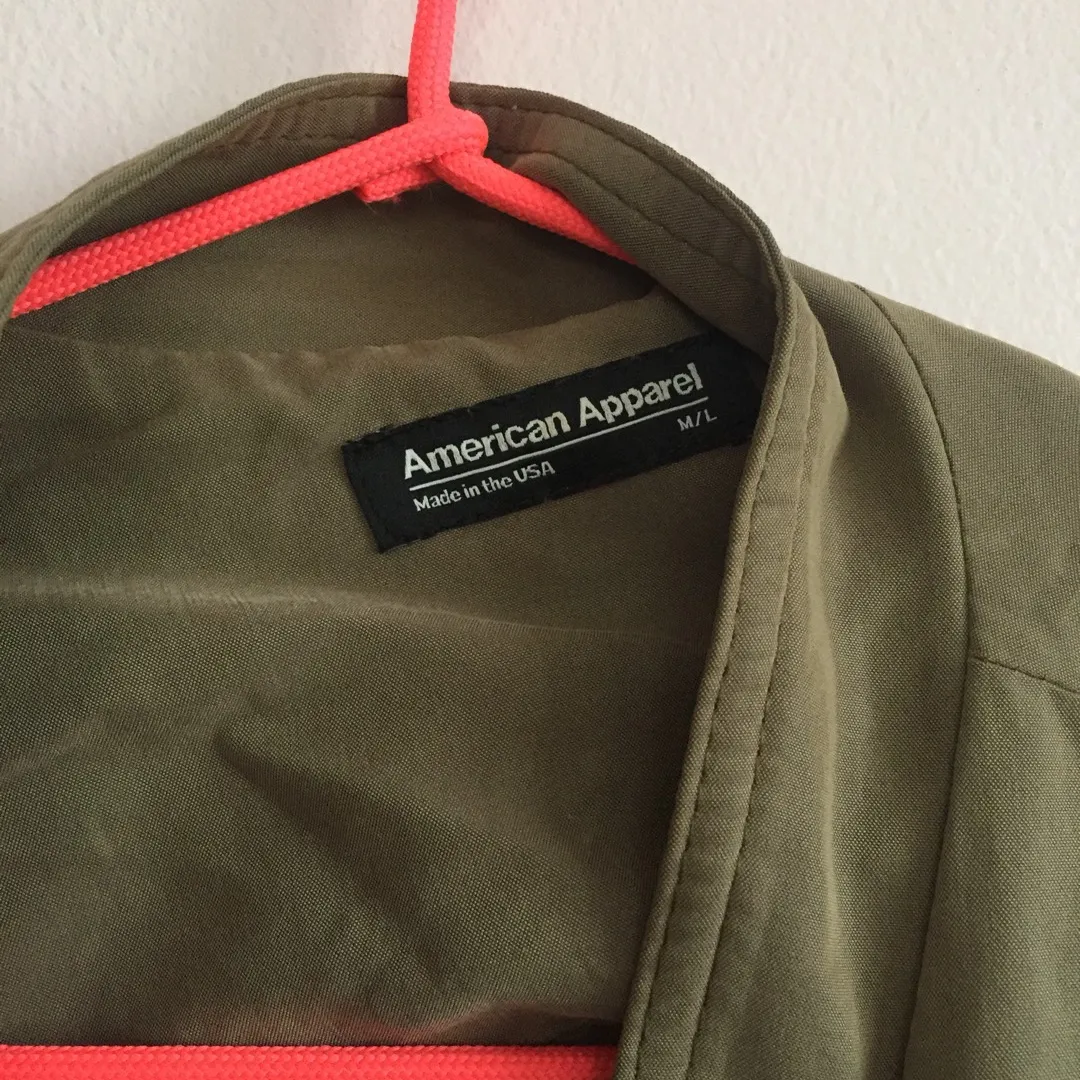 American apparel trench spring jacket photo 3