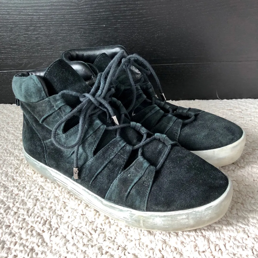 Joie Suede High Top Lace Up Sneaker - Size 37.5 photo 3