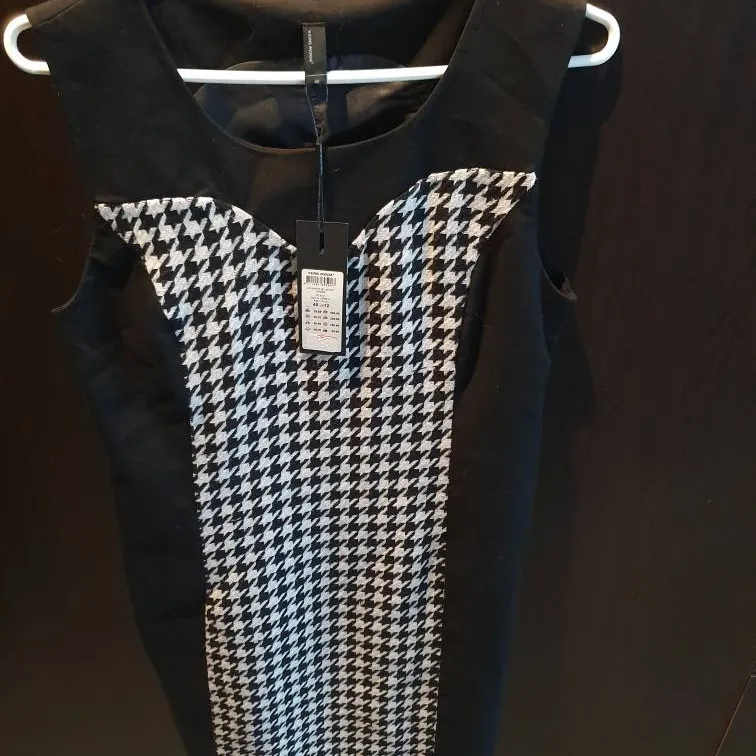 Brand New Hounds Tooth Print Dress - Size 12 UK photo 1