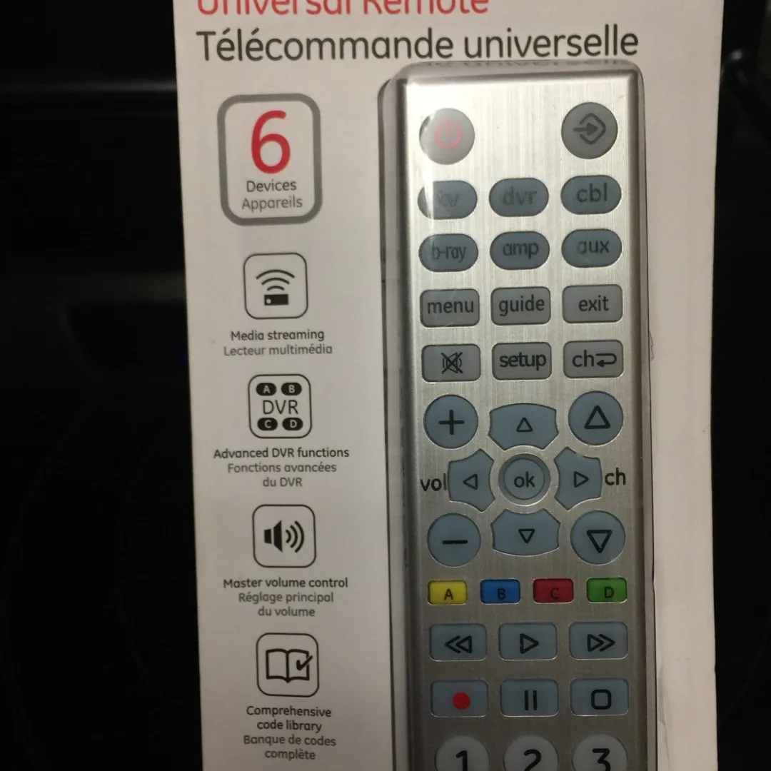 GE universal remote for 6 devices -New photo 1