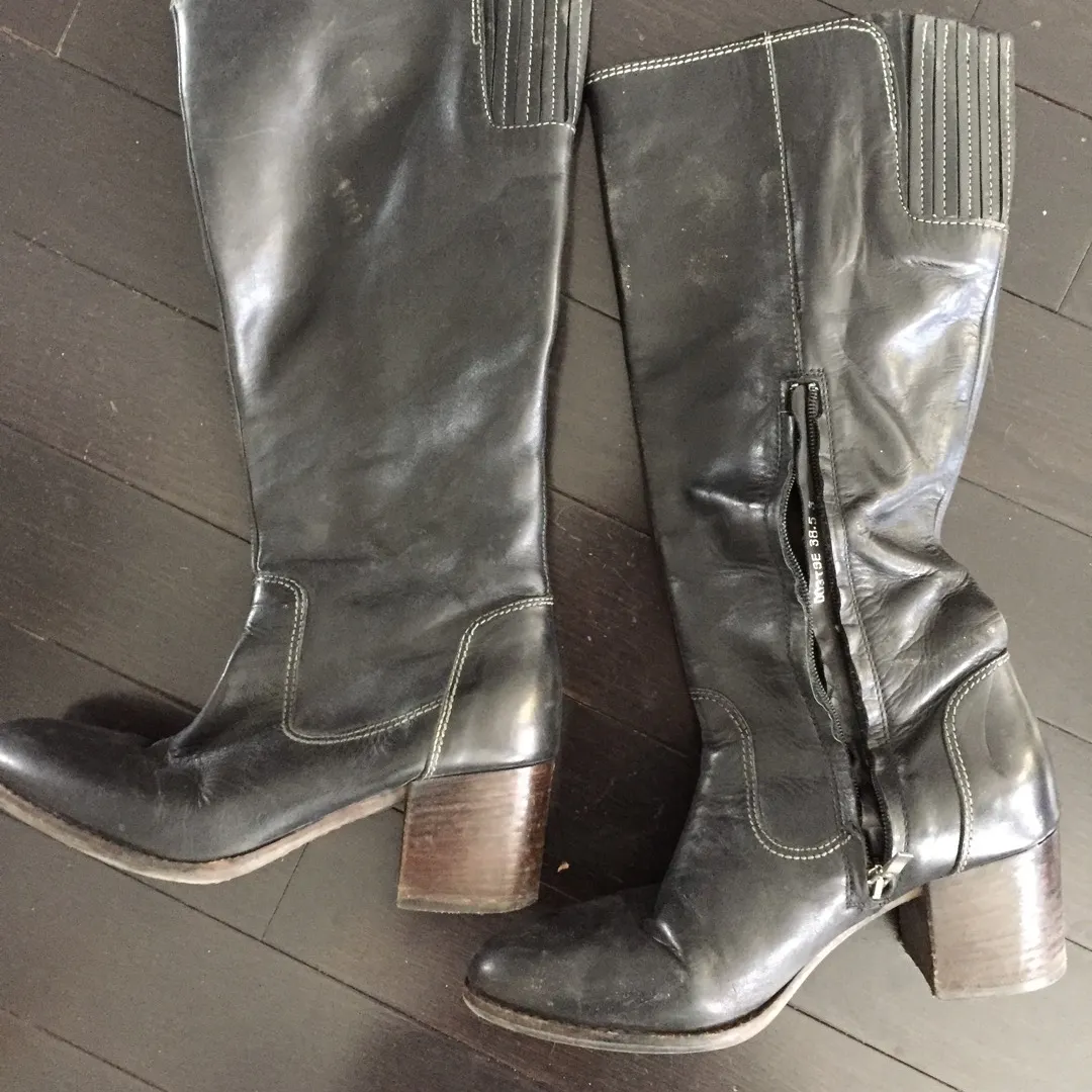 Geox Leather Boots Size 38 photo 1
