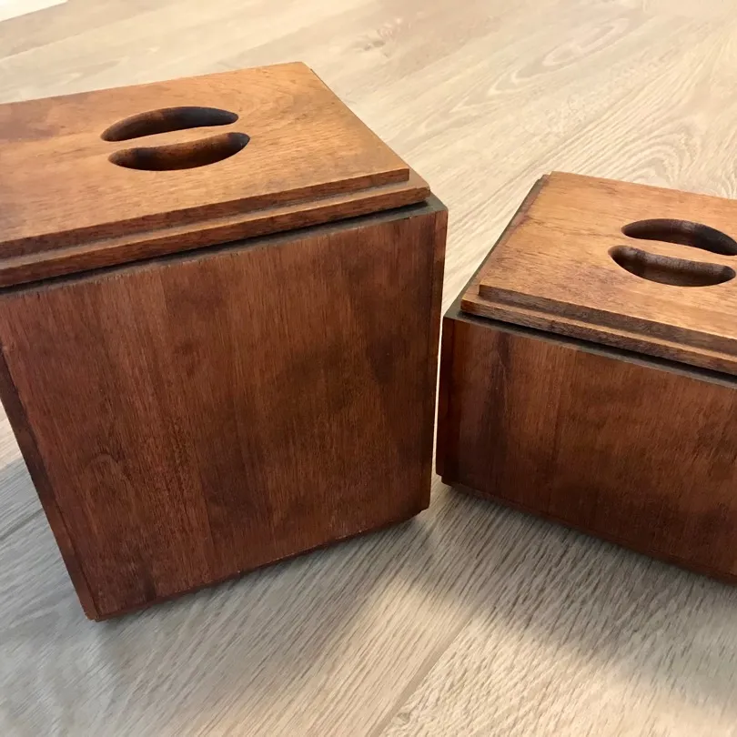 Vintage Solid Maple Wooden Boxes photo 1