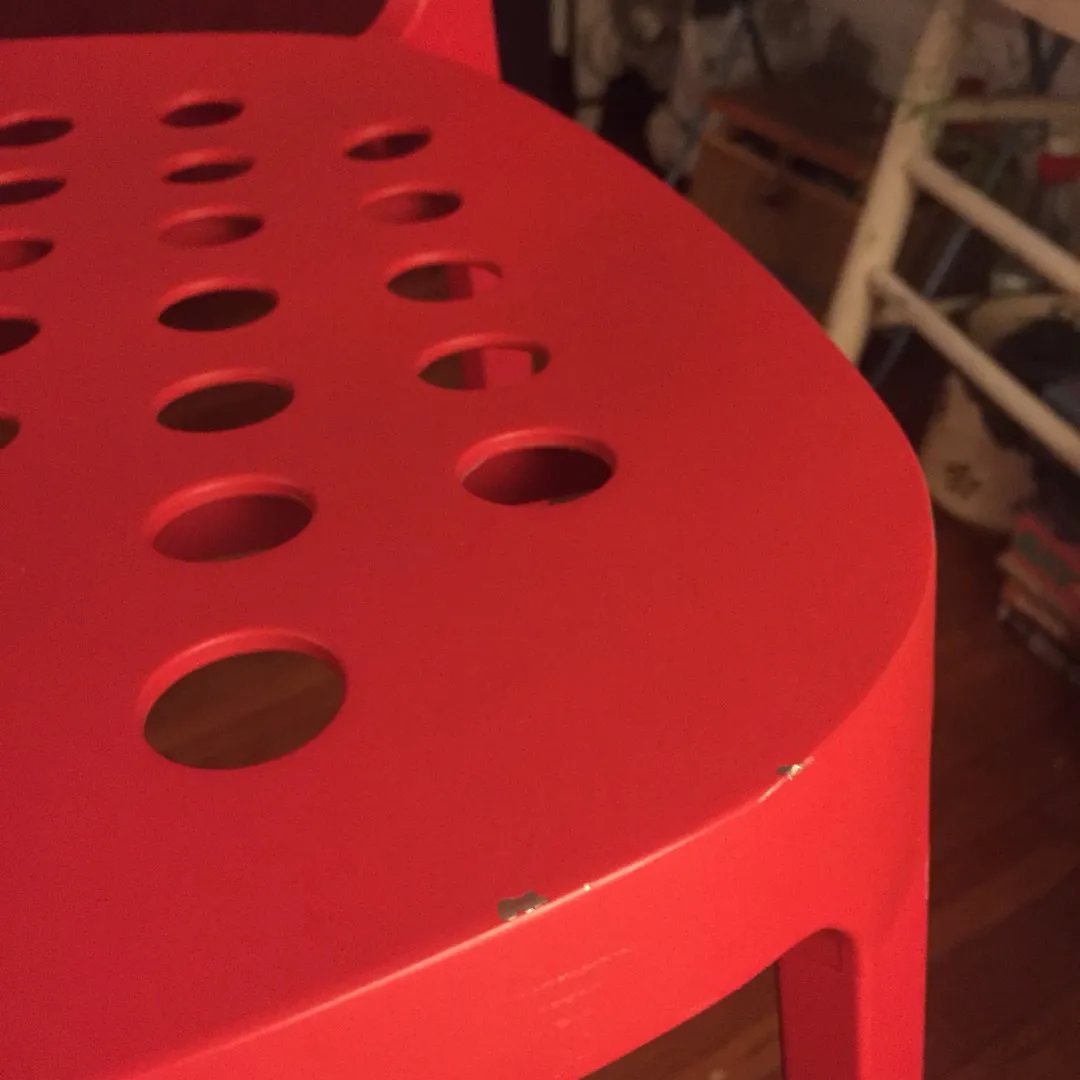 ikea red chair photo 6
