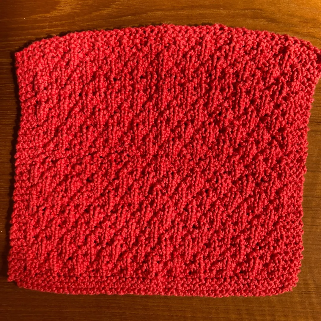 Knit Cotton Dishcloth photo 1