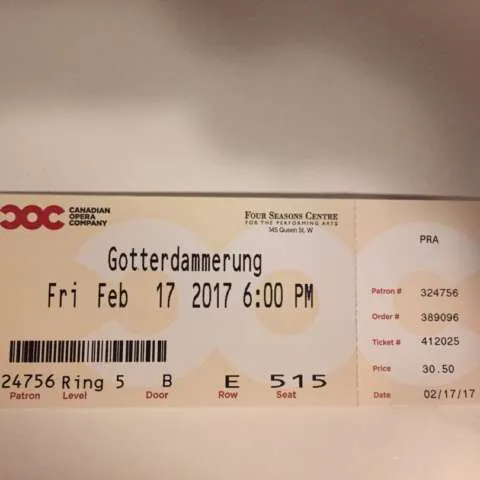 2 Tickets To The Opera This Friday (Feb 17th) photo 1