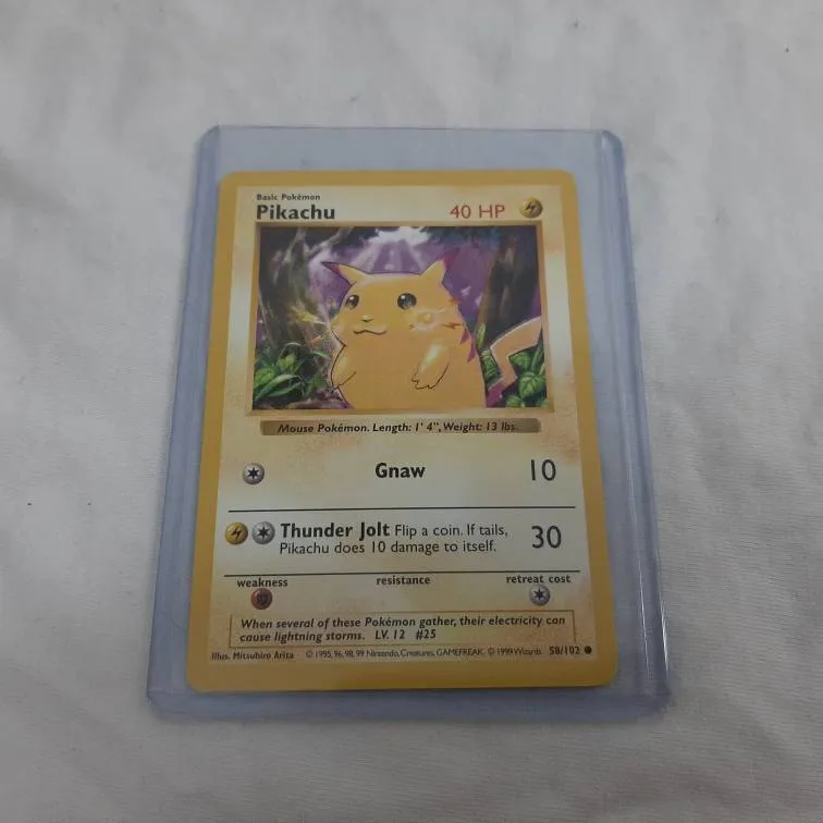 Classic Pikachu Pokemon Card (With Hard Case!) photo 1
