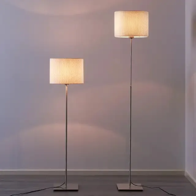 Aläng Ikea Floor Lamp, Nickel-Plated/Brown photo 3