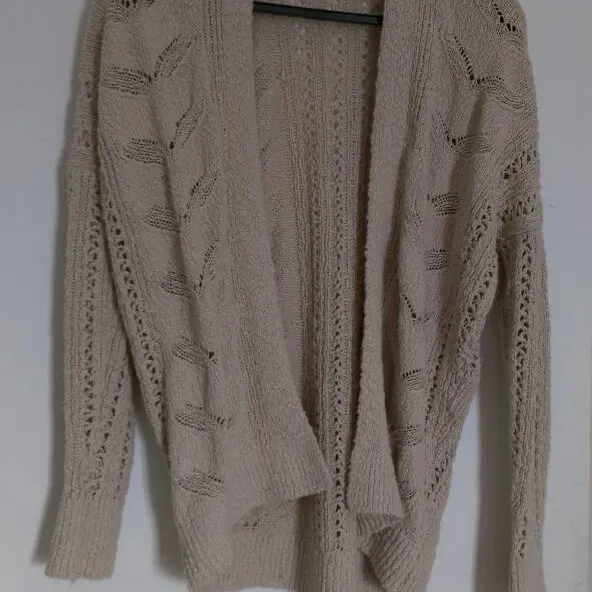 Hollister Cardigan Knit Size S Creme photo 1