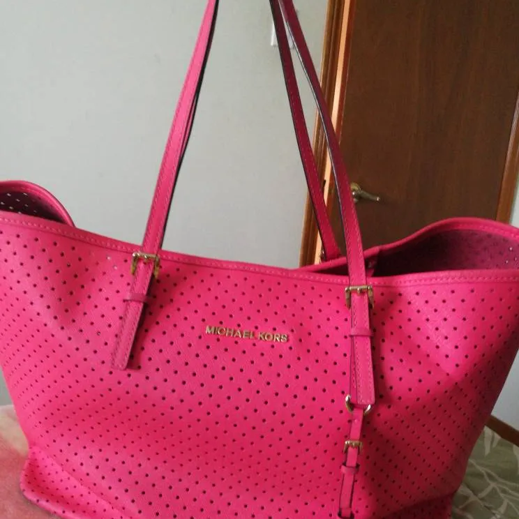 Used Hot Pink Michael Kors Tote Bag photo 1
