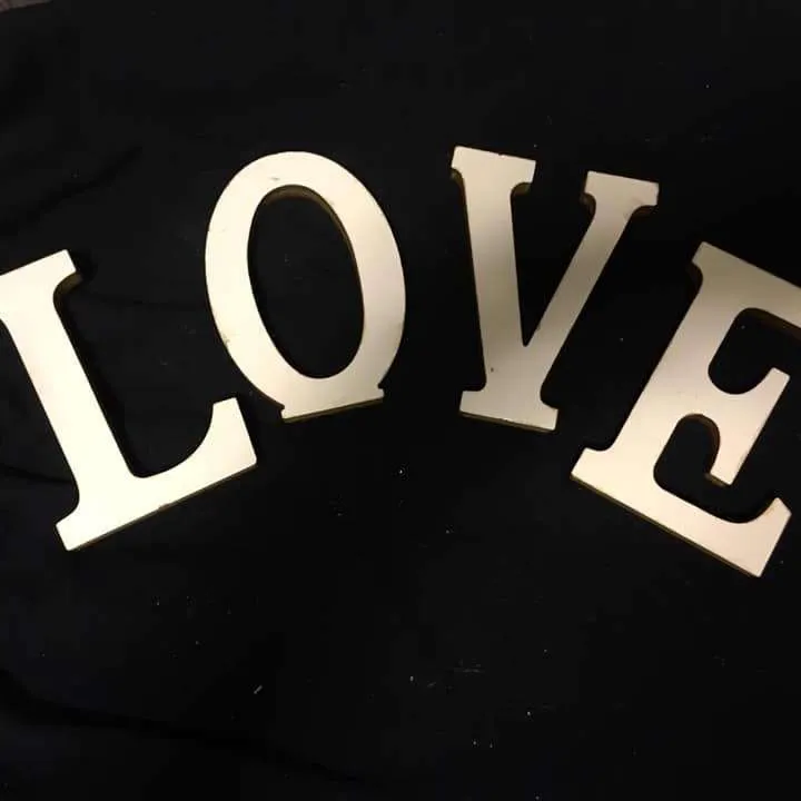Wood 'LOVE' letters photo 1