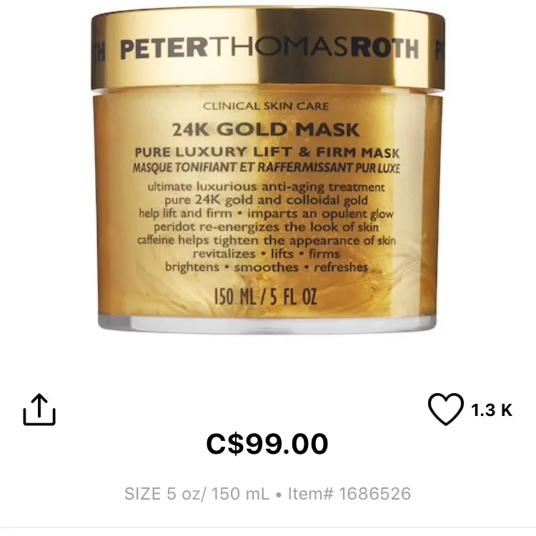 New Peter Thomas Roth 24K Gold Mask photo 3