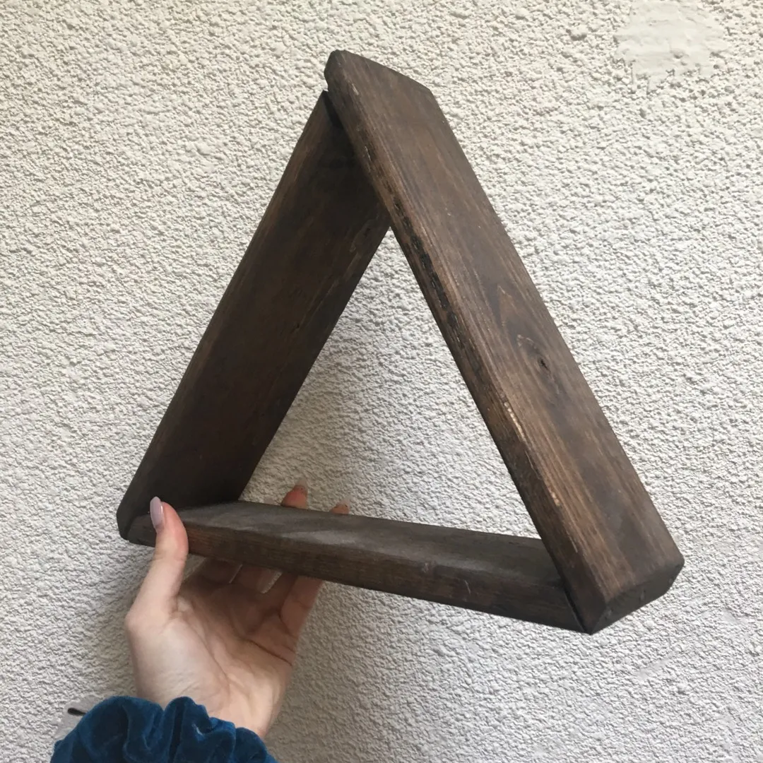 Wooden Triangle Shelf photo 1