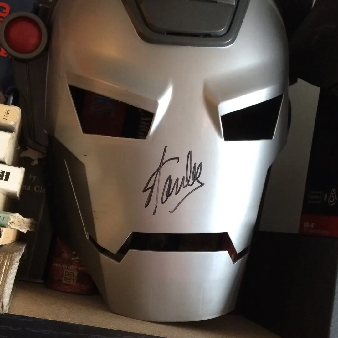 Stan Lee Signed Iron Man Mask photo 1