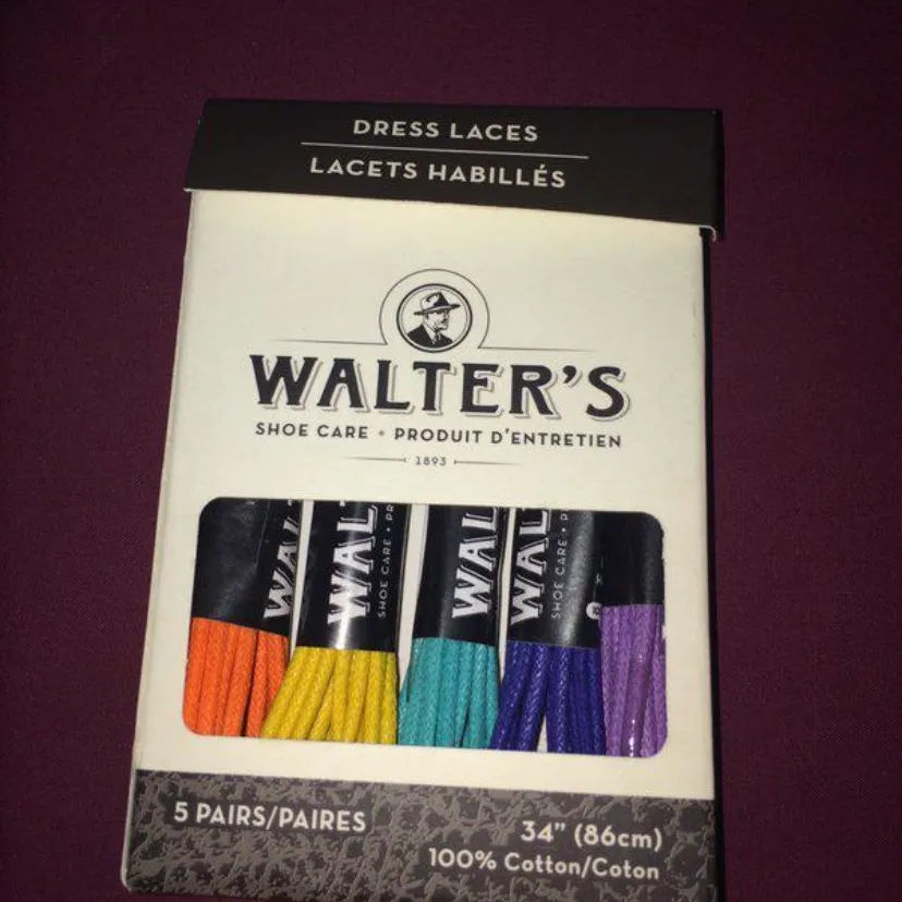 5 Pairs Of Colourful Dress Shoe Laces photo 1