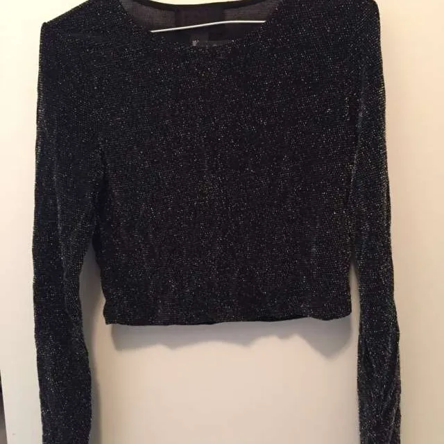 H&M Small (S) Sparkly Party Crop Top photo 3