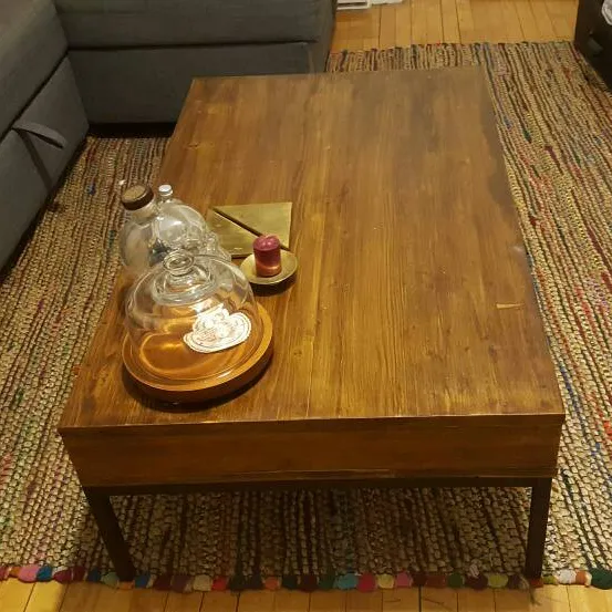 Reclaimed Solid Wood industrial style Custom built Coffee Table photo 4