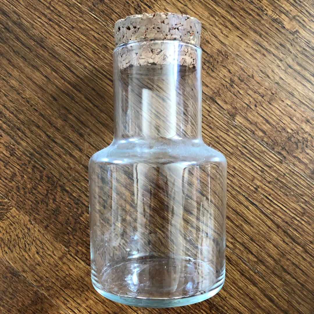 Glass Jar With Cork Lid photo 1