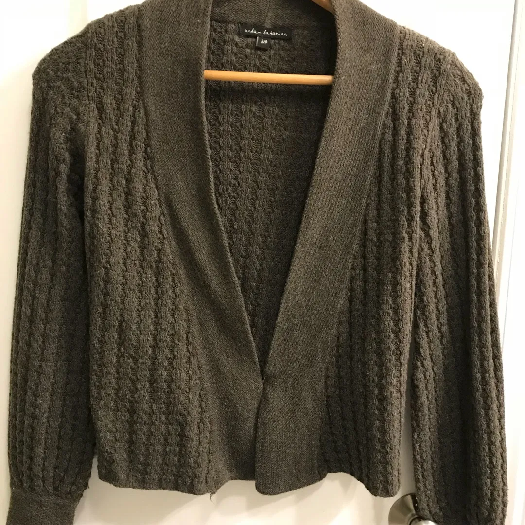 Cable Knit Open Cardigan - Size Small photo 1