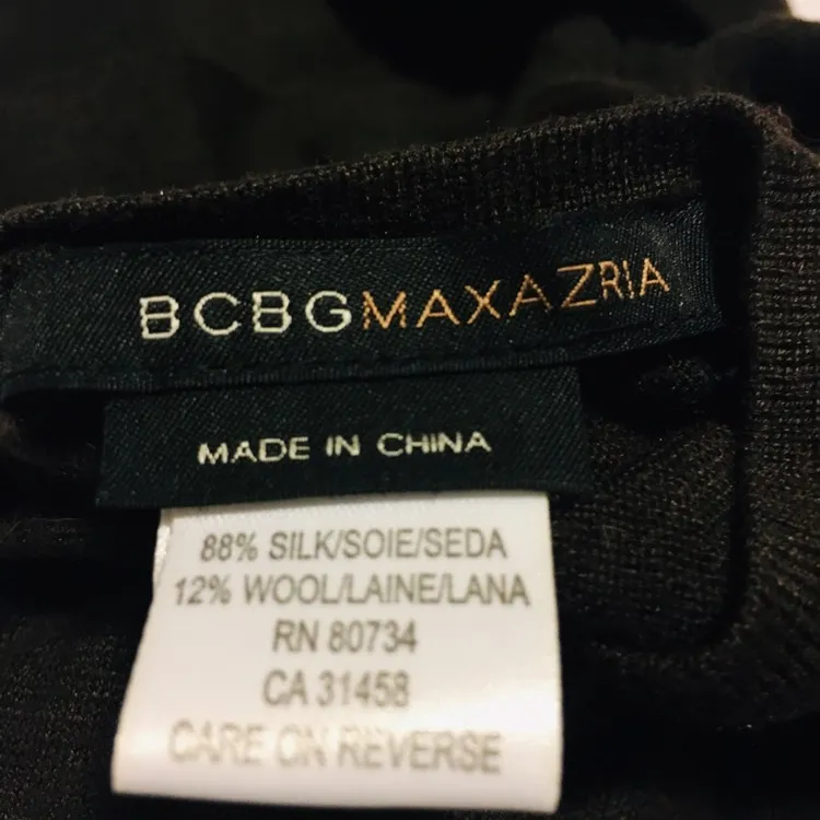 BCBG MAX AZRIA Silk Wool Cardigan Wrap Sweater photo 5