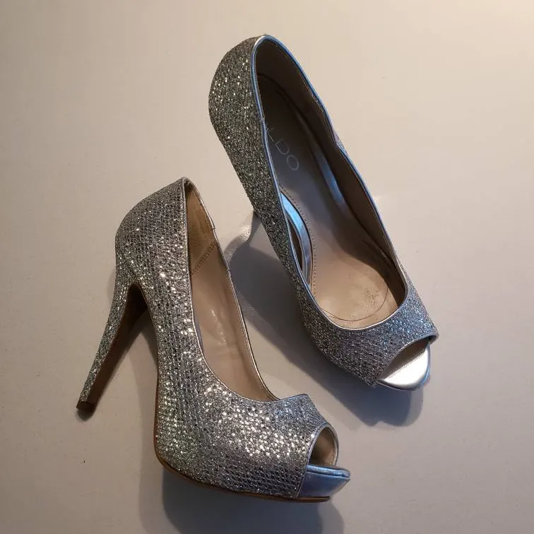 Silver Sparkly Heels photo 1