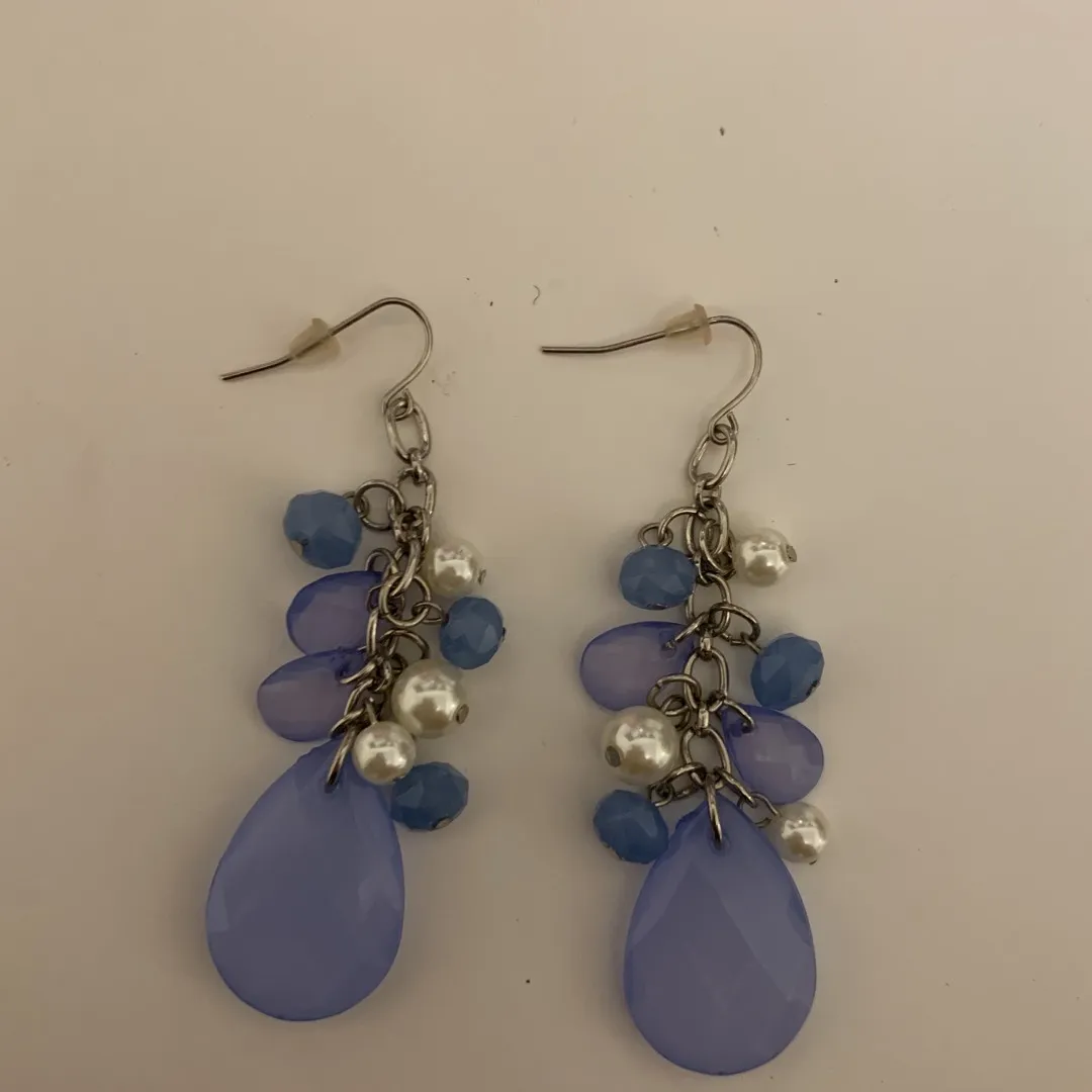 Blue Dangly Earrings photo 1