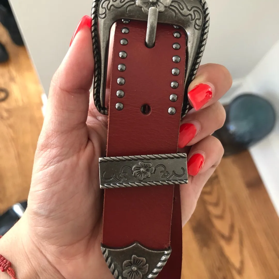 Red Leather Belt photo 1