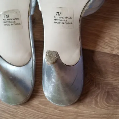 Silver Sandals,  Size 7 photo 3