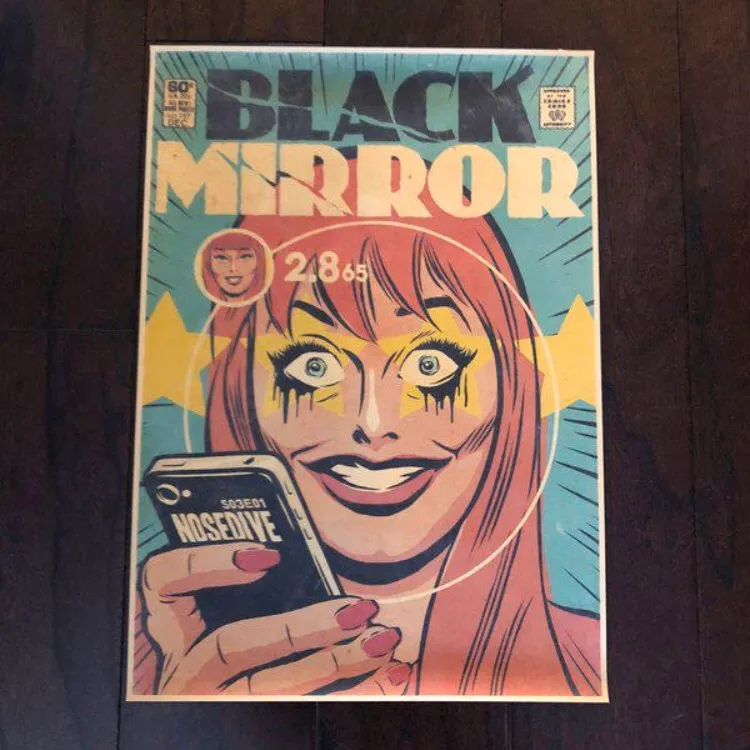 🎁Nosedive Black Mirror Retro-Style Poster photo 1