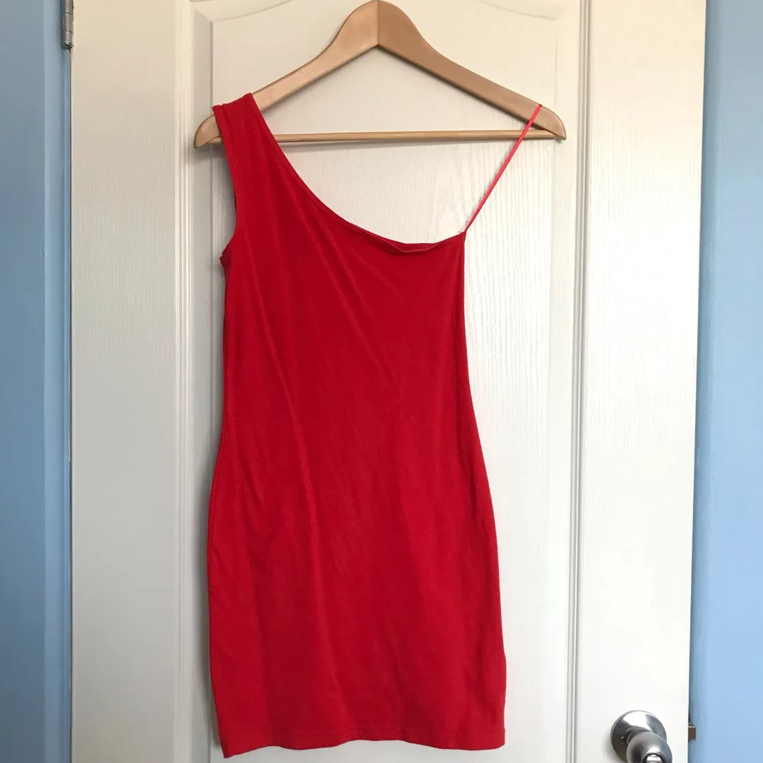 H&M bodycon dress - red/orange, size 4 photo 1